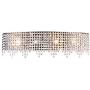 Luenfat Crystal Bathroom Vanity Lights, Glam Crystal Wall Scones Lighting Fixture for Living Dining Room, 24'' Wide,4-Lights, Linear Stainless Steel Wall Chandelier with Sparking Clear Crystal Fittings