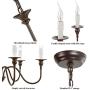 LNC A02995 25.6'' Farmhouse Chandelier 6-Light Fixture for Dining & Living Room, Foyer, Entryway and Bedroom, (Oil Rubbed Brown)