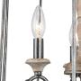 LNC Wood Chandeliers for Kitchen Island, Farmhouse Hanging Light Fixture for Dining Room with Adjustable Chain, Wood & Metal, W16” x H22.5