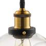 LAKIQ Hanging Pendant Light Plug in Glass Globe Modern Vintage Kitchen Island Lights Indoor Dining Table Hanging Lighting Fixture for Living Room Restaurant Foyer Bar Dining Room