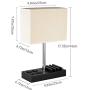 Briever USB Table Lamp, Multi-Functional Bedside Desk Lamp with 2 AC Outlets, 3 USB Charging Ports and Wooden Phone Stand Organizer, Ideal Nightstand Lamp for Bedroom, Guest Room, Office