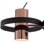 Westinghouse Lighting 6368900 Ariana Indoor, Matte Black Finish with Copper Shades Three-Light Chandelier, One Size, Two Tone
