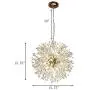 BAYCHEER Crystal Chandelier 8 Lights Modern Pendant Light Fixture 24W Firework LED Fixtures G9 LED Ceiling Pendant Lamp for Kitchen Island, Living Room,Dining Room 15.75inch in Gold