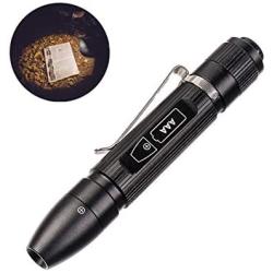 Weltool M6-Mini LED Cap Flashlight Ultra-Compact, 3000K Warm White EDC Pocket Light with Clip No-Glare Even beam- High Color Rendering of 85% - Perfect Pen Light - for Inspection Reading by AAA cell