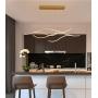 WnLit Antlers Soft Chandeliers, Elegant dimmable LED Ceiling Lights, Living Room Dining Table and bar Decoration Lights, Lighting lampshade Pendant 98-240V,Gold,2heads