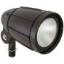 Newhouse Lighting BLF12BRZ 12-Watt Die-Cast Aluminum LED Bullet Flood Outdoor, Weatherproof Landscape Lighting 1205 Lumens, 3000K Warm White, 1/2'' Knuckle Mount Bronze
