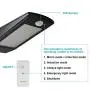 Outdoor Solar LED Wall Light IP65 Waterproof Area Security Night Lighting Wireless Dusk to Dawn Motion Sensor Lamp Remote Controlled 4 Working Modes for Garden, Fence, Patio, Yard, 900LM 6000K