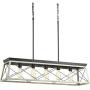 Briarwood Collection Whitewashed Five-Light Farmhouse Linear Chandelier
