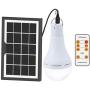 Afoskce Solar Light Bulb Outdoor Rechargeable 9W 350LM Solar Powered Light Led Bulb with Remote Timer, Lighting Sensor, 4 Lighting Mode for Chicken Coops Shed Hiking Camping Hurricane Lighting