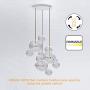 EDISLIVE Soap Bubble Chandeliers with 3 Glass Pendant Light 14 Glass Globe Pendant Ceiling Light for Kitchen Island Lights Fixture