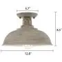 HMVPL Farmhouse Close to Ceiling Light, Vintage Semi Flush Mounted Lighting Fixture Industrial Ceiling Lamp for Kitchen Island Dining Room Foyer Hallway Entry Bedroom