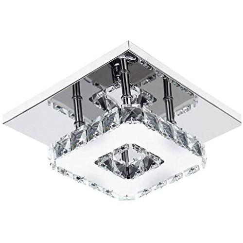 Ganeed 7.9Inch Modern Crystal Chandeliers,LED Ceiling Light,LED Stainless Steel Crystal Mini Square Flush Mount Ceiling Light for Dining Room Living Room Bedroom Hallway (12W / 6500K / Cool White) Ganeed 7.9Inch Modern Crystal Chandeliers,LED Ceiling Light,LED Stainless Steel Crystal Mini Square Flush Mount Ceiling Light for Dining Room Living Room Bedroom Hallway (12W / 6500K / Cool White)