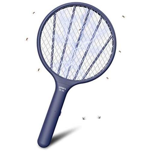 Bug Zapper, Electric Mosquito Fly Gnat Insect Killer Racket, 3000V Handheld Fly Swatter for Indoor/Outdoor Pest Control (Dark Blue)