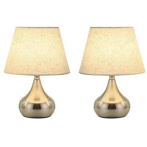 Modern Table Lamps Set of 2 Bedside Table Lamps Nightstand Lamps with Metal Base Silver Desk Lamps for Living Room Bedroom Family Room Coffee Table Modern Table Lamps Set of 2 Bedside Table Lamps Nightstand Lamps with Metal Base Silver Desk Lamps for Living Room Bedroom Family Room Coffee Table