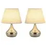 Modern Table Lamps Set of 2 Bedside Table Lamps Nightstand Lamps with Metal Base Silver Desk Lamps for Living Room Bedroom Family Room Coffee Table Modern Table Lamps Set of 2 Bedside Table Lamps Nightstand Lamps with Metal Base Silver Desk Lamps for Living Room Bedroom Family Room Coffee Table