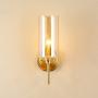 NOXARTE Modern Wall Light Indoor Brass Sconce Fixture for Bathroom Bedroom Living Room W4.7'' x H15''