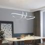 WELAKI Irregular Pendant Light, Adjustable Chandelier Lighting, 6000K Not Dimmable, LED Pendant Light Fixture for Dining Room, Bedroom, Living Room, Kitchen Island, Silver (58W)