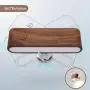 [American Black Walnut] YiLaie Reading Lights, Magnetic Dimmable 360° Rotatable, Portable Lights Battery Powered, Rechargeable Night Wall Lights, Lamps for Book Reading, Bedrooms, Living Room Bedside
