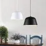 LAKIQ Modern Pendant Light Dome Shade Single Hanging Pendant Lamp Kitchen Island Lighting for Dining Room Living Room Bedroom (9.84,White)