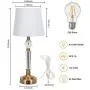 USB Touch Bedside Lamp, 3-Way Dimmable Nightstand Decorative Lamp with Dual Fast USB Charging Ports,Golden K9 Crystal Table Lamp Set for Bedroom, Living Room, Study Room, Office (Bulb Included) USB Touch Bedside Lamp, 3-Way Dimmable Nightstand Decorative Lamp with Dual Fast USB Charging Ports,Golden K9 Crystal Table Lamp Set for Bedroom, Living Room, Study Room, Office (Bulb Included)
