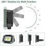Portable LED Work Light, 30W 1500LM Rechargeable Waterproof COB Floodlight, Super Bright Camping Lights with Stand Built-in Power Bank for Indoor Outdoor Lighting, Gray, 2Pack