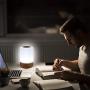 Night Light, Bedside Bedroom Lamp, Small Led Table Lamps, Smart Touch Control Lights, Battery Powered, Wireless Rechargeable lamp (Dimmable 3 Level Warm White Light, Six Colour Changing RGB)