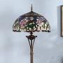 Tiffany Floor Lamp, XINDAR Rustic Stylish Dragonfly Floor Light 3 Lights Stained Glass Floor Lamp for Dining Room