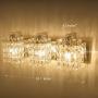 Wall Sconce with Crystal Drops,Polished Chrome Finish,Femony 3-Light Wall Light Fixtures for Living Room Bedroom,Hallway and Bathroom