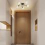 Garwarm Semi Flush Mount Ceiling Light Fixture Modern Ceiling Lamp Chandelier Pendant Light for Bedroom Dining Room Kitchen, Chrome