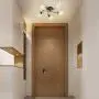 Garwarm Semi Flush Mount Ceiling Light Fixture Modern Ceiling Lamp Chandelier Pendant Light for Bedroom Dining Room Kitchen, Chrome