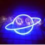 JYWJ Planet Blue Neon Sign,USB or 3-AA Battery Powered Neon Light,LED Lights Table Decoration,Girls Bedroom Wall Décor,Kids Birthday Gift,Wedding Party Supplies Business Gifts Neon Signs