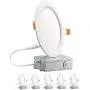 6INCH LED Recessed Ceiling Light with Junction Box,Slim LED Downlight Dimmable 3000K Warmlight, Dimmable Airtight Downlight, 950lm（100-150）W Equivalent, 6Pack 3000K
