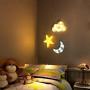 AUSAYE 3Pack LED Night Lights 3D Moon Cloud Star Sign Lamp Battery Operated Wall Decoration NightLight for Living Room,Bedroom,Home,Party,Christmas Kids Adult Gifts