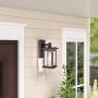 MICSIU Dusk to Dawn Sensor Outdoor Wall Mount Light Fixture Photocell Exterior Wall Sconces 1 Lighting Lantern Oil Rubbed Bronze Finish with Clear Seedy Glass ( 1 Pack)