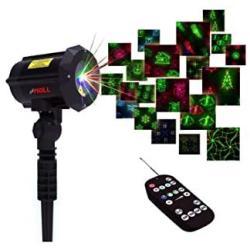 LedMAll Motion Pattern Firefly 3 Models in 1 with18 Patterns RGB Outdoor Laser Garden and Christmas Lights with RF Remote Control and Security kit