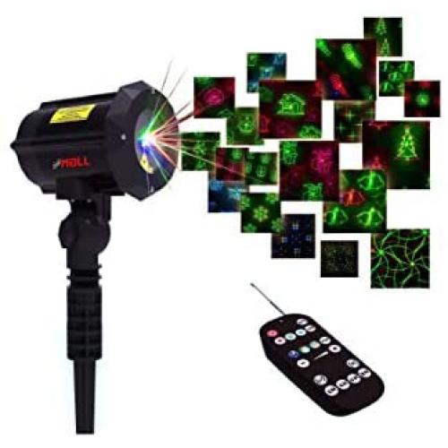 LedMAll Motion Pattern Firefly 3 Models in 1 with18 Patterns RGB Outdoor Laser Garden and Christmas Lights with RF Remote Control and Security kit