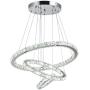 HOMCOM Modern Crystal Led Chandelier Multi-Angle with Remote Control Dimmable Light, Living Room Decor