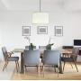 Wellmet 15.8 Inch Drum Pendant Light, 2 Lights Modern Pendant Chandelier, Hanging Ceiling Light Fixture Perfect for Dining Room and Kitchen, Berkshire White