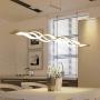 Ziplighting Modern Pendant Lighting Stepless Dimmable Transitional Chandelier with Remote Led Ceiling Lamp Minimalist Wave Hanging Light Fixture for Contemporary Living Dining Room Kitchen Island