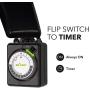 BN-LINK Compact Outdoor Mechanical 24 Hour Programmable Dual Outlet Timer - Plugin timer, Waterproof, Heavy Duty