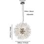 SAIMMAA Crystal Chandeliers Bubble Lights Firework Lights Sputnik Light White Rustic Chandelier for Dining Rooms Living Room Bedroom 9-Lights