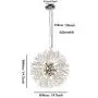 SAIMMAA Crystal Chandeliers Bubble Lights Firework Lights Sputnik Light White Rustic Chandelier for Dining Rooms Living Room Bedroom 9-Lights
