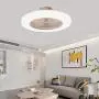 BAYCHEER Acrylic Doughnut Ceiling Fan Light Simple Living Room LED Semi Flush Mounted Lamp Fixture for for Living Room/Kitchen/Bedroom/Dining Room, 3 Light Color Changeable,White