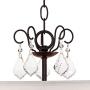 Zula Dark Bronze Crystal Pendant Chandelier 22'' Wide White Fabric Shade 5-Light Fixture for Dining Room House Foyer Kitchen Island Entryway Bedroom Living Room - Vienna Full Spectrum
