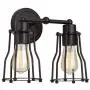 JONATHAN Y JYL7420A Florence 12.5'' 2-Light Metal Vanity Light Industrial,Contemporary,Transitional 2200K Edison 25W Bulbs, Reversible, for Bedroom Livingroom Bathroom Hallway, OilRubbedBronze