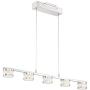 Liv Chrome Linear Island Pendant Chandelier 35 1/2'' Wide Modern LED Clear Glass Crystal 5-Light Fixture for Kitchen Island Dining Room - Possini Euro Design Liv Chrome Linear Island Pendant Chandelier 35 1/2'' Wide Modern LED Clear Glass Crystal 5-Light Fixture for Kitchen Island Dining Room - Possini Euro Design