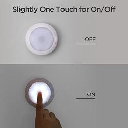 SOAIY Touch Light Battery Powered Ultra-Thin Touch Sensor LED Cabinet Lights, Bedroom, Magnet Stick-on Closet Light, LED Tap Night Lights for Kitchen, Stairs, Bar Pack of 3