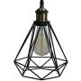 Riomasee Industrial Plug in Pendant Lighting 14.27 Ft Hanging Light Cord with On/Off Switch,Vintage Wire Cage Black Metal Hanging Lamp