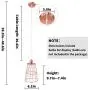Xingoo Modern Pendant Lighting Industrial Hanging Light Fixture,Deformable Indoor Lighting Adjustable Ceiling Pendant Light for Kitchen Island Dining Room Bedroom Farmhouse Lighting,Rose Gold