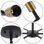 LUVISI 6 Lights Black Chandlers,Sputnik Chandeliers Vintage Mid-Century Ceiling Light Fixture,Industrial Hanging Lamps for Dining Room Bedroom Kitchen Living Room Foyer Hallway